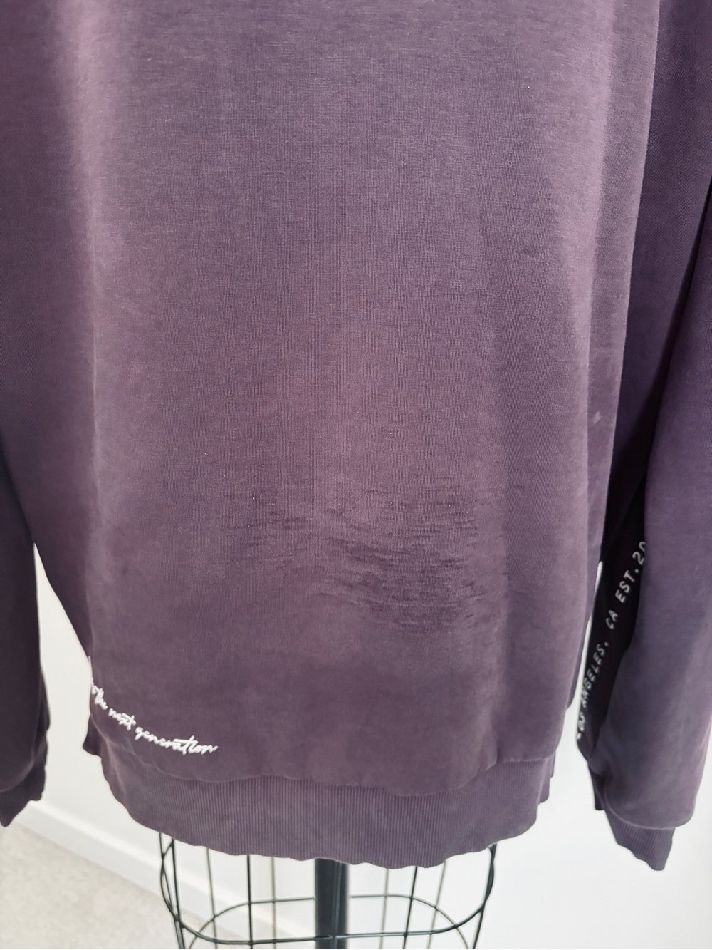 YoungLA Men's Purple Hooded Sweatshirt Size Large - Picture 13 of 14